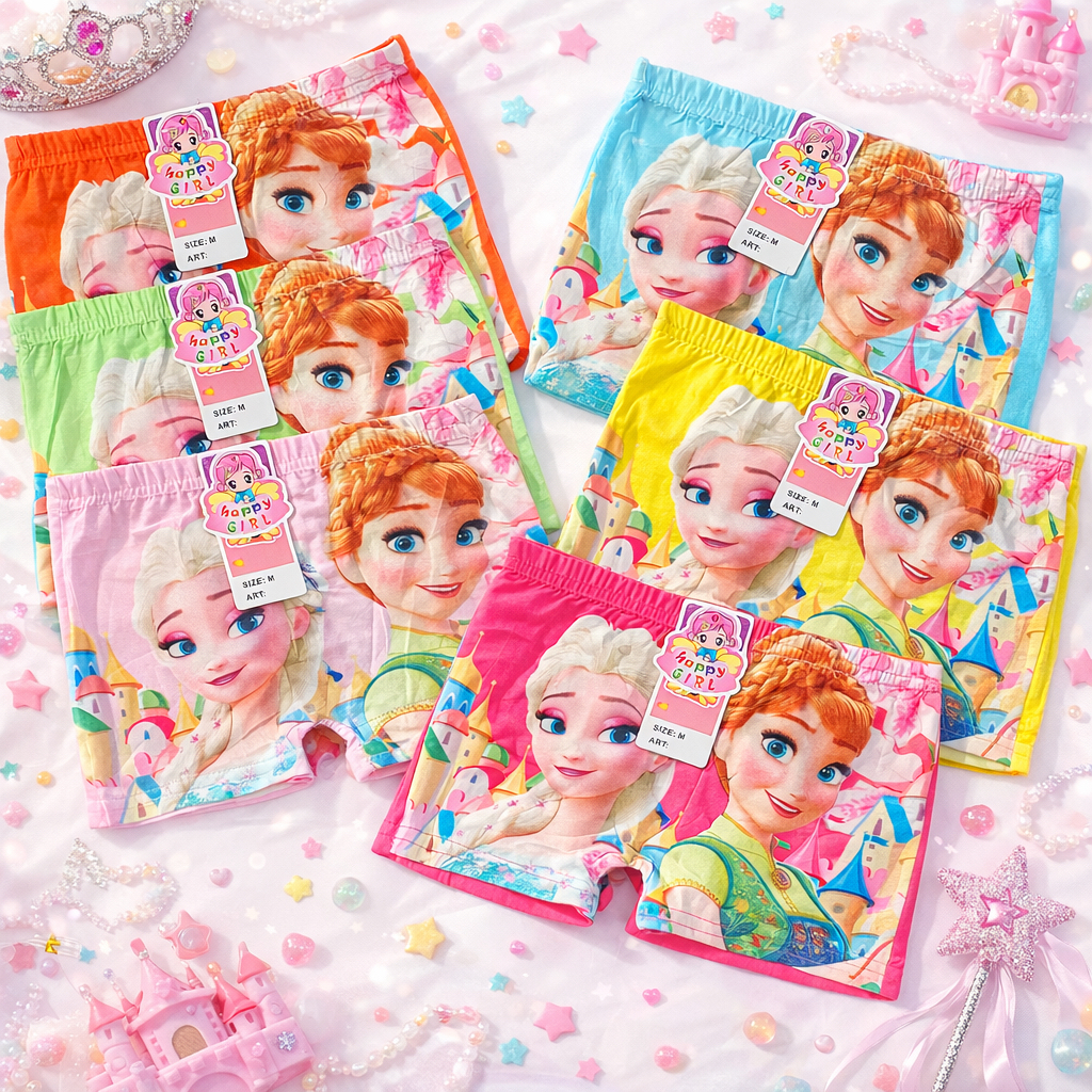 Celana Dalam Boxer Anak Perempuan / CD anak cewek Frozen Princess (4089-91)