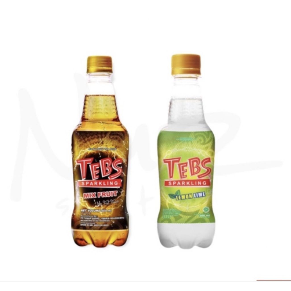 [1 KARTON - 12 BOTOL] Tebs Sparkling Tea & Lemon Lime 300ml