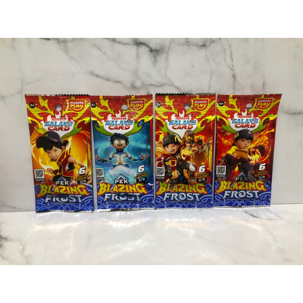 boboiboy monsta galaxy card pek blazing frost