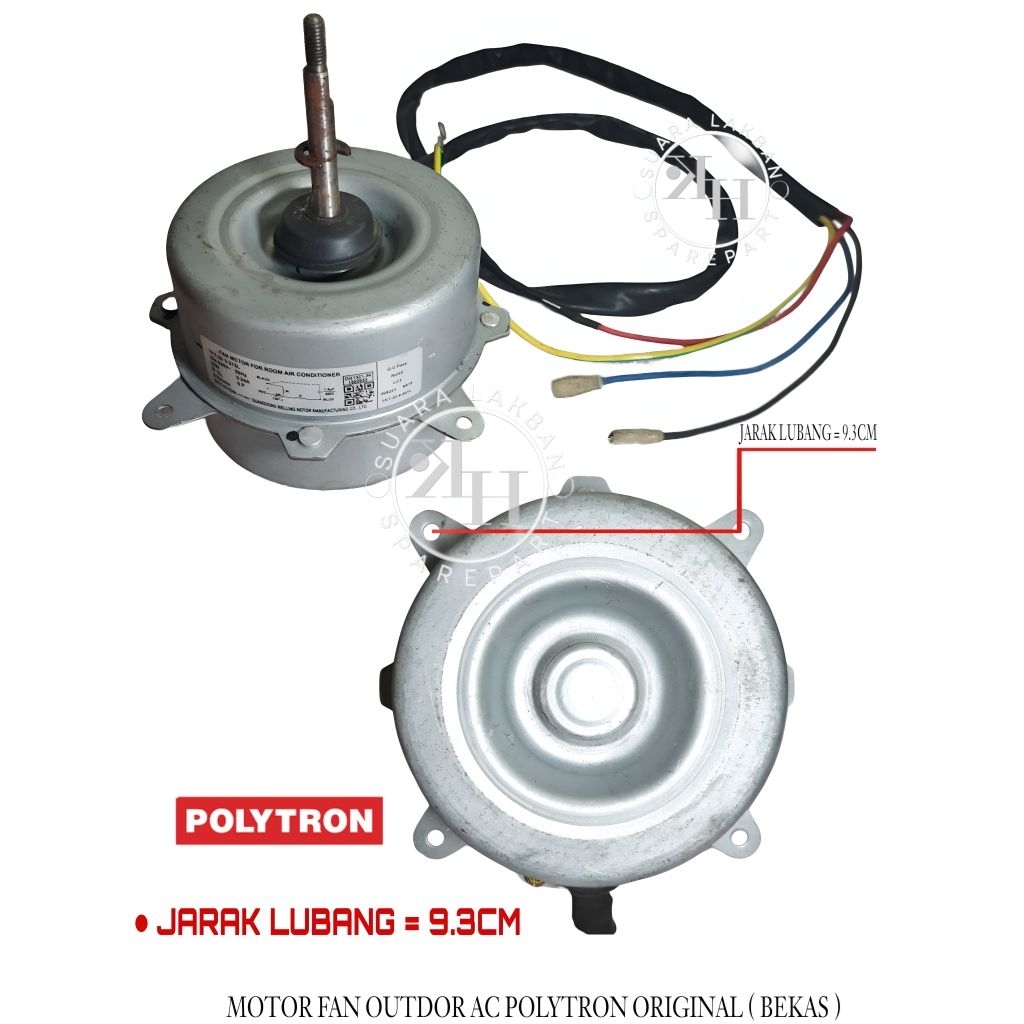 MOTOR FAN OUTDOR AC POLYTRON 20 WATT BEKAS COPOTAN ORIGINAL