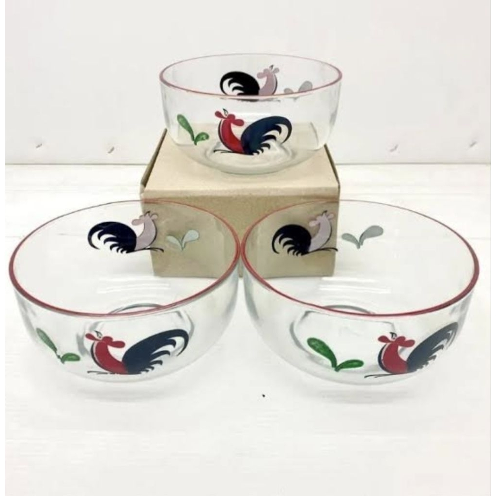 MANGKOK KACA KIG AYAM JAGO