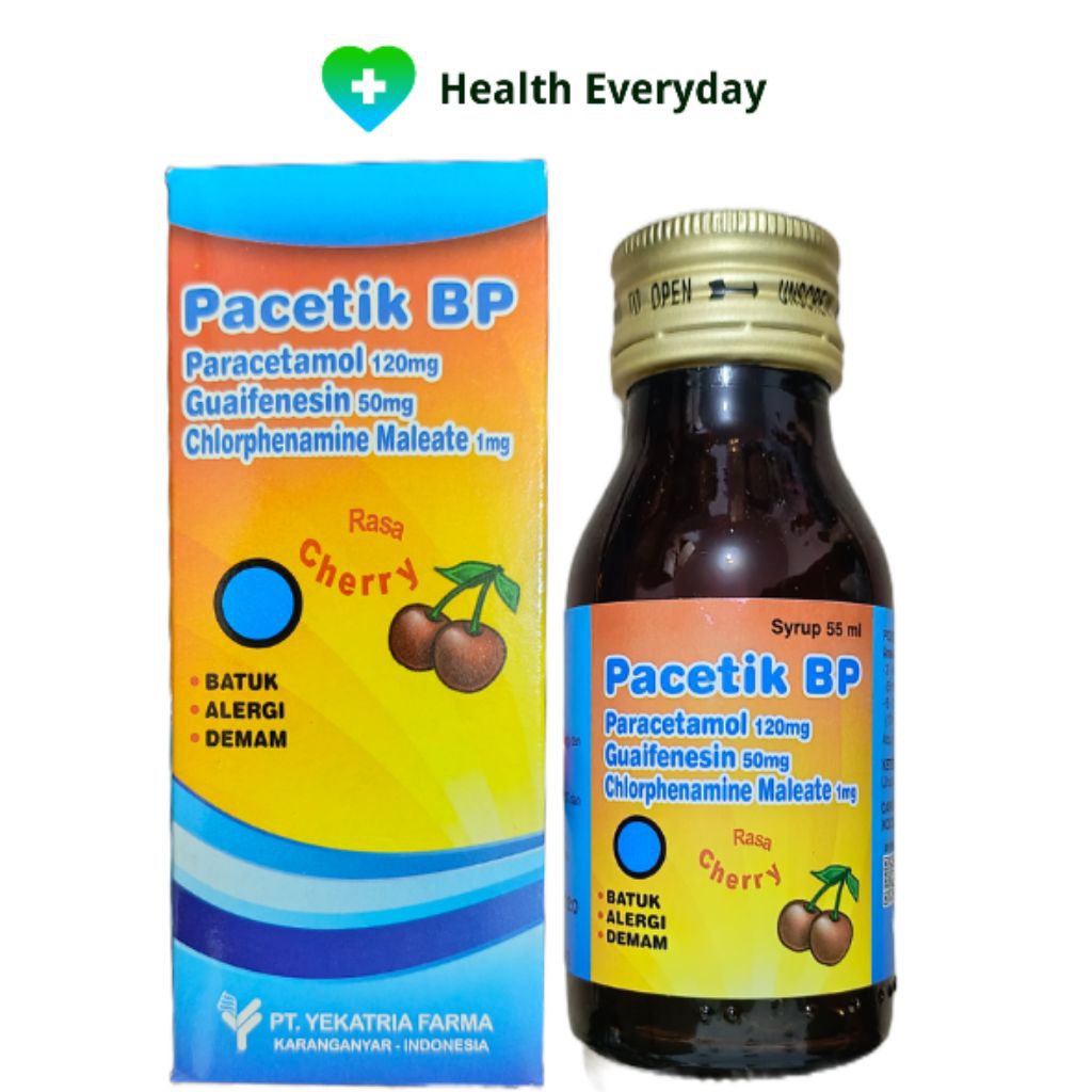 PACETIK BP Sirup isi 55ml/Botol - Batuk Berdahak disertai Alergi