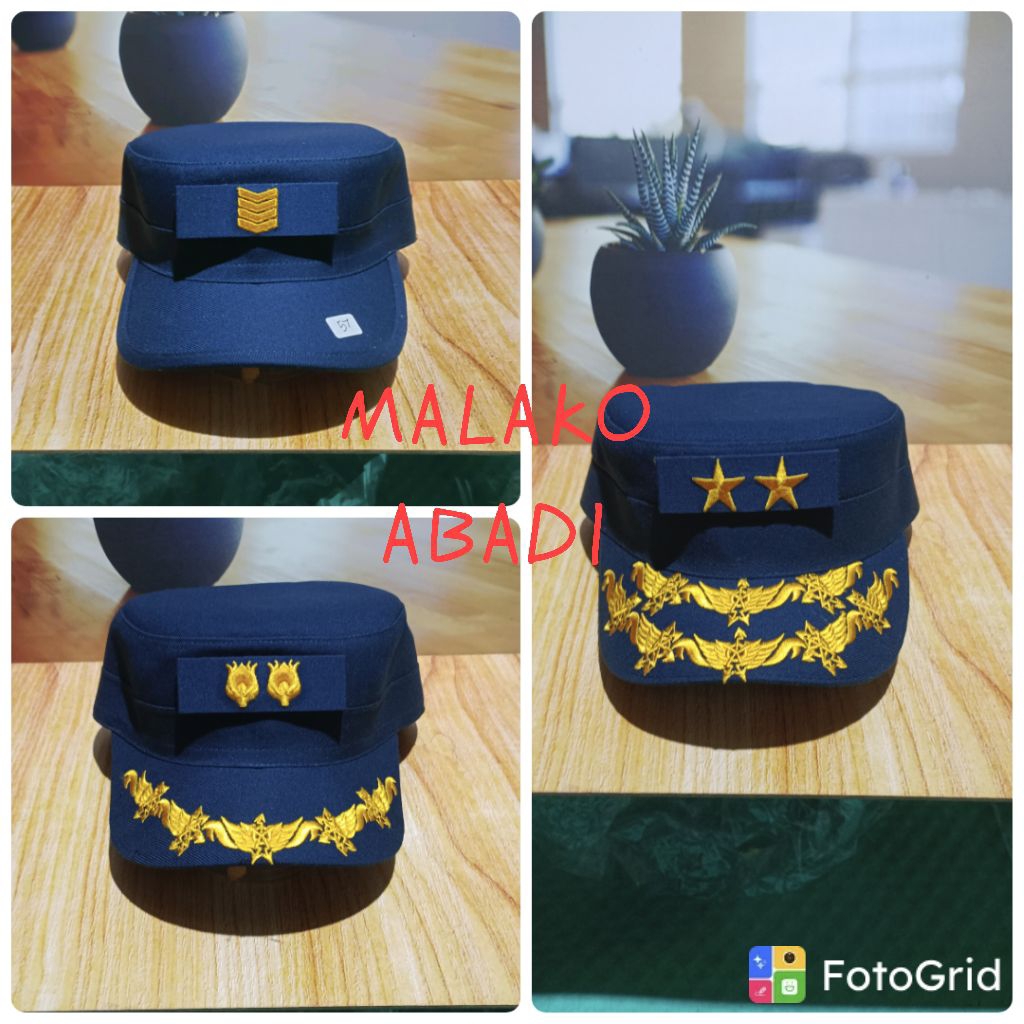 Topi pet PDH tni au , topi komando PDH tni au ( wajib baca deskripsi )