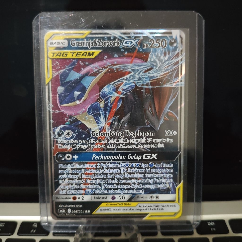 Greninja Zoroark (098/204) RR Pokemon TCG Indonesia Tag Team