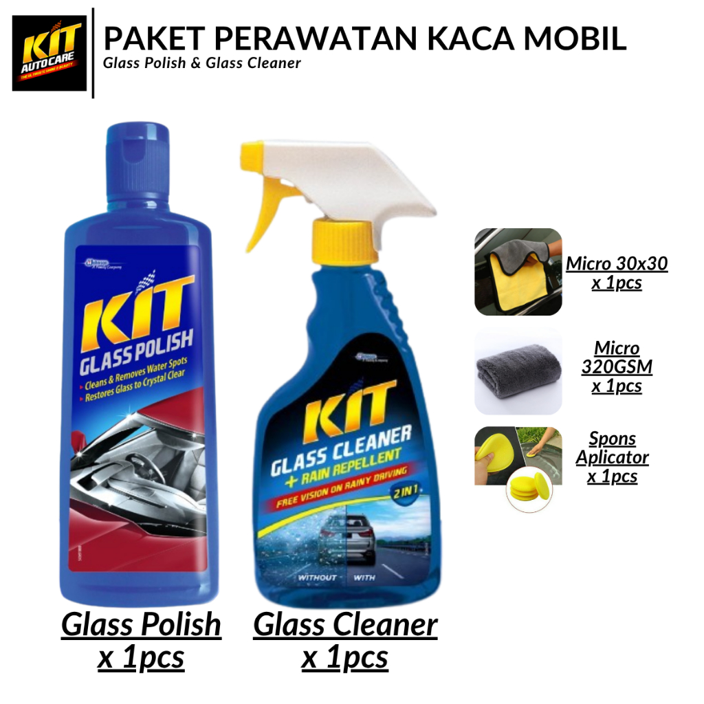 KIT Paket Perawatan Kaca Mobil