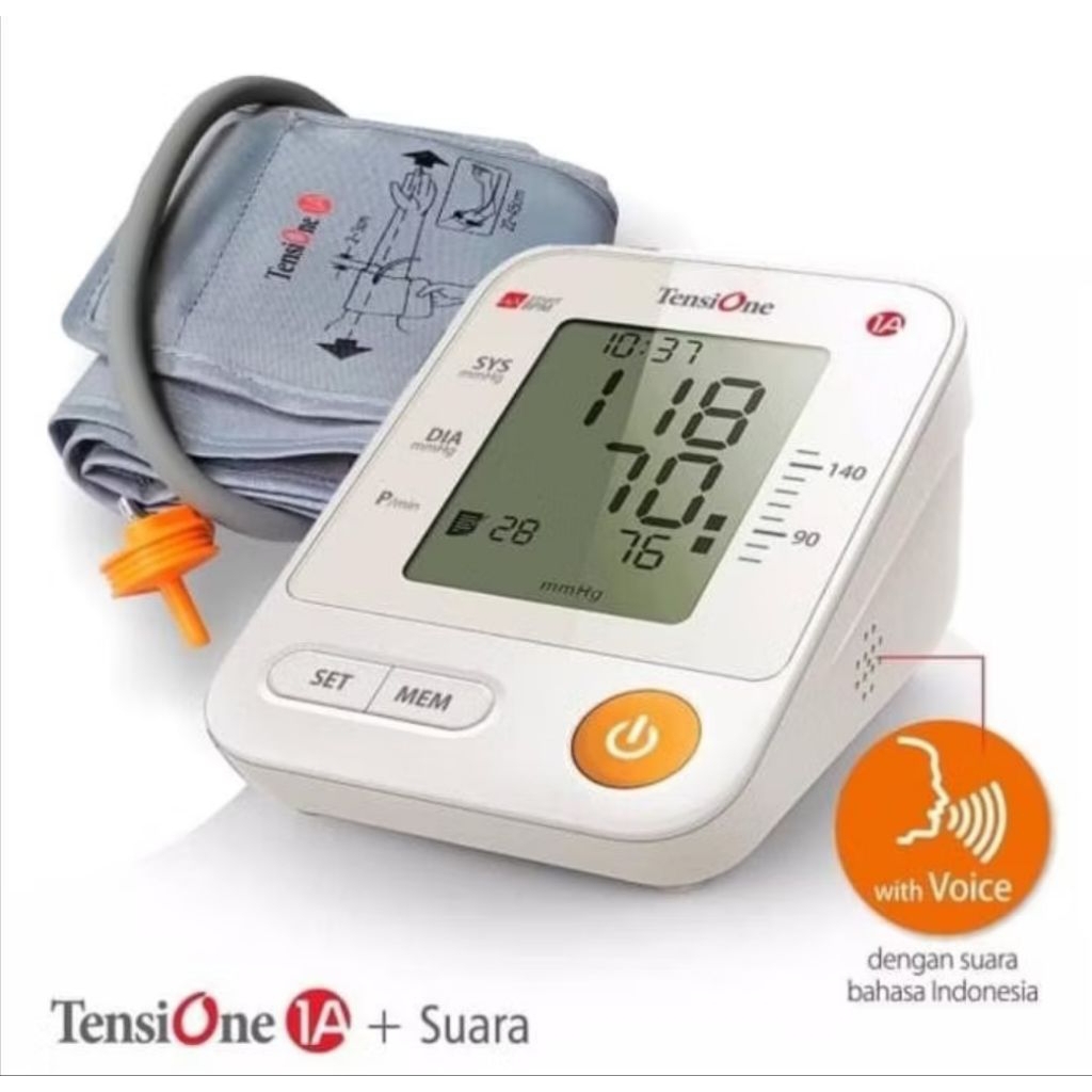 OneMed Tensimeter Digital TensiOne 1A | Alat Ukur Tekanan Darah AKURAT | Layar LCD Besar