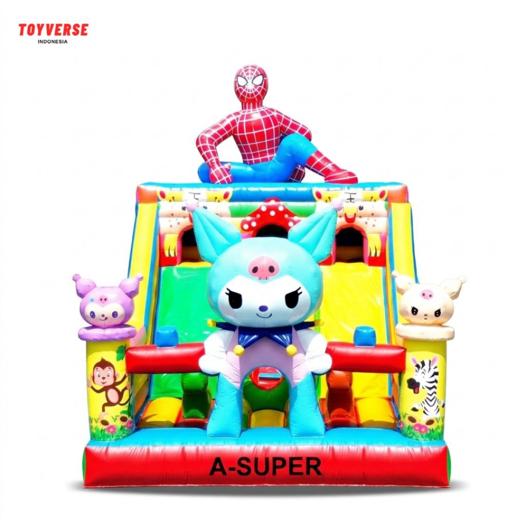 Istana Balon 4x6 Karakter Kuromi Spiderman Terbaru