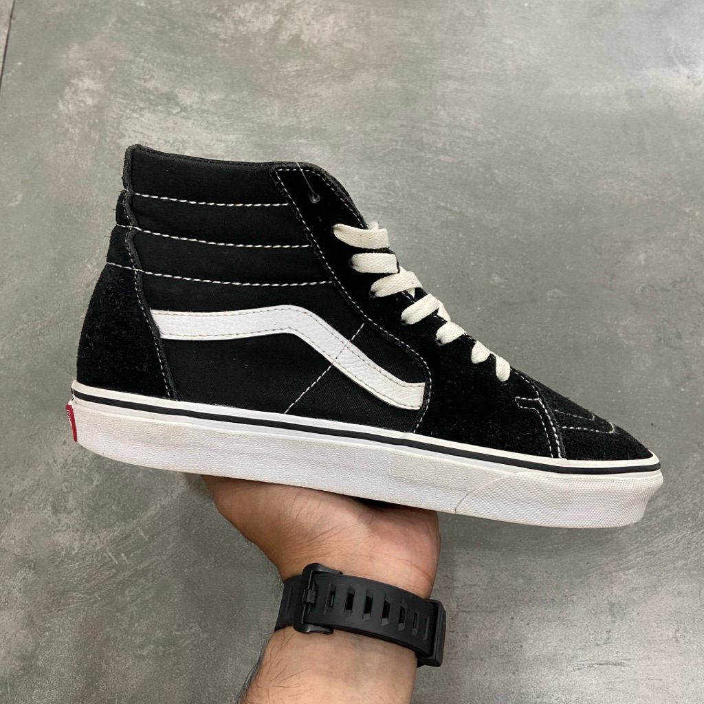 [Size 40.5] Vans SK8-High Black White Second Original Kondisi Mulus Nominus. Harga Baru nya 1.5 Juta