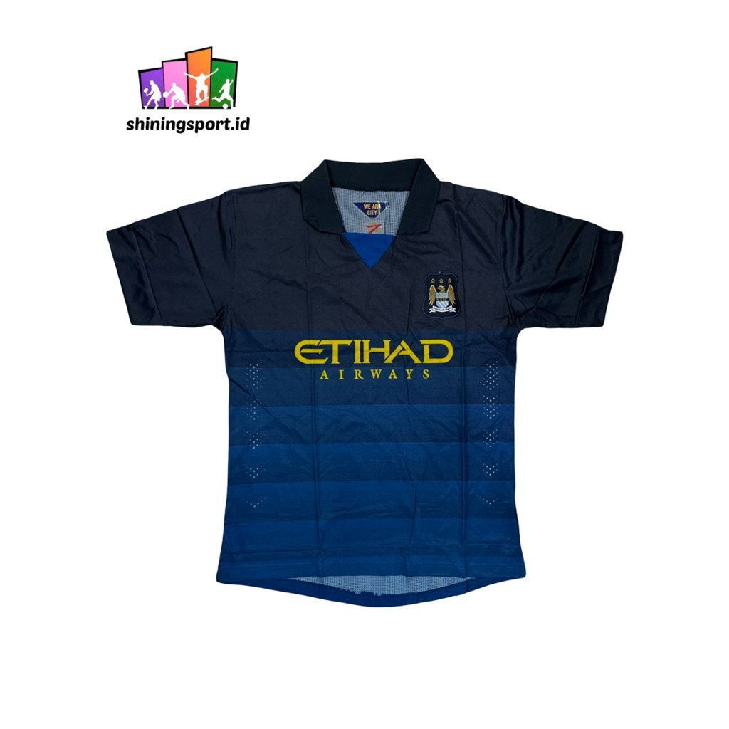Jersey Bola Anak Hingga Remaja Retro Vintage Manchester City Away 2014/2015 All Size Fit To XL 7 Sta