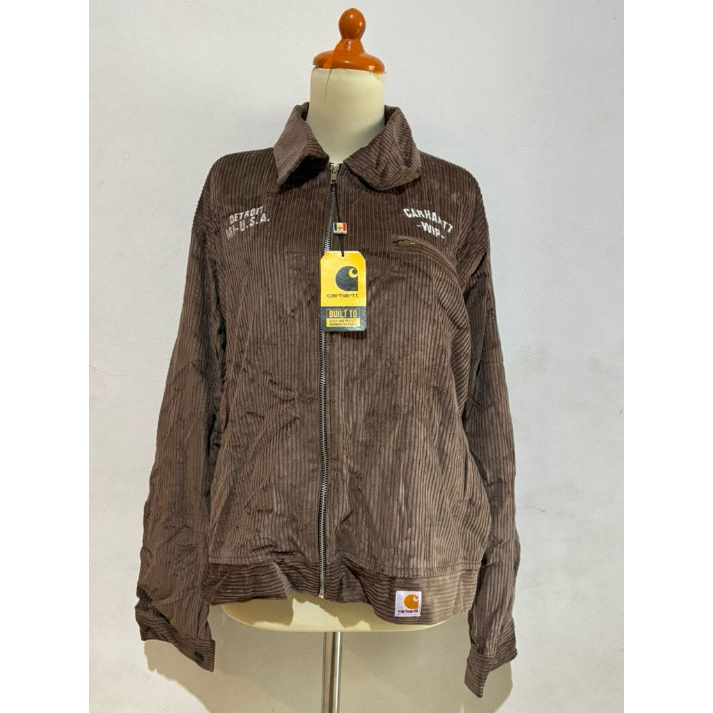 Jacket Brown Carhart WIP Streetwear Vintage Aesthetic Gothic Emo Alternative Y2K Bohemian Coquette C