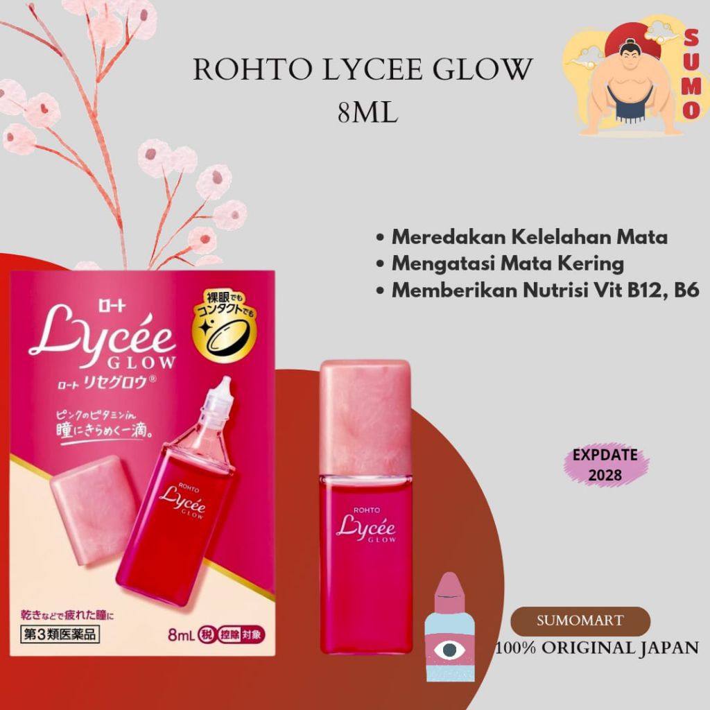 ROHTO LYCEE GLOW EYE DROPS FOR WOMAN 100% ORIGINAL JAPAN