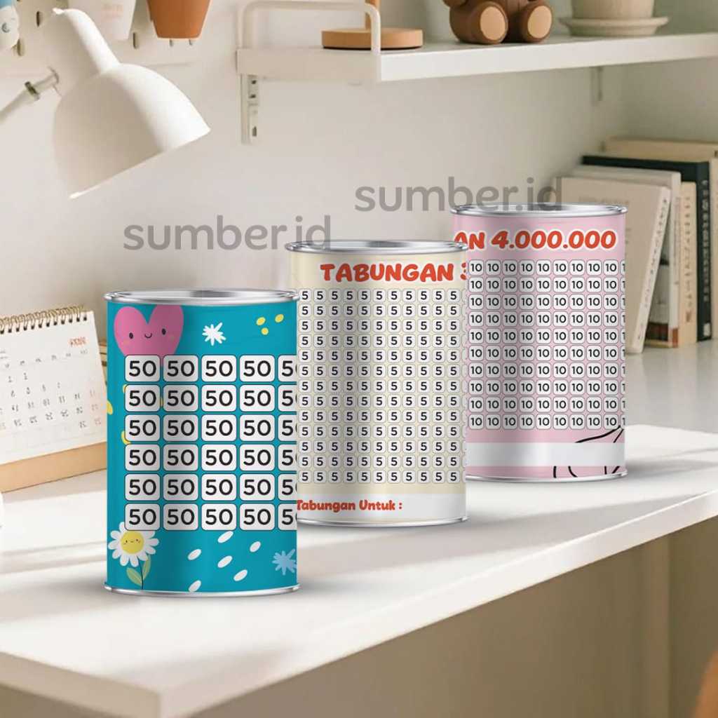 Celengan target 1,5juta pecahan 10ribu permanen buka tutup tabungan mini 10K GET 1,5JT ukuran 10 cm 