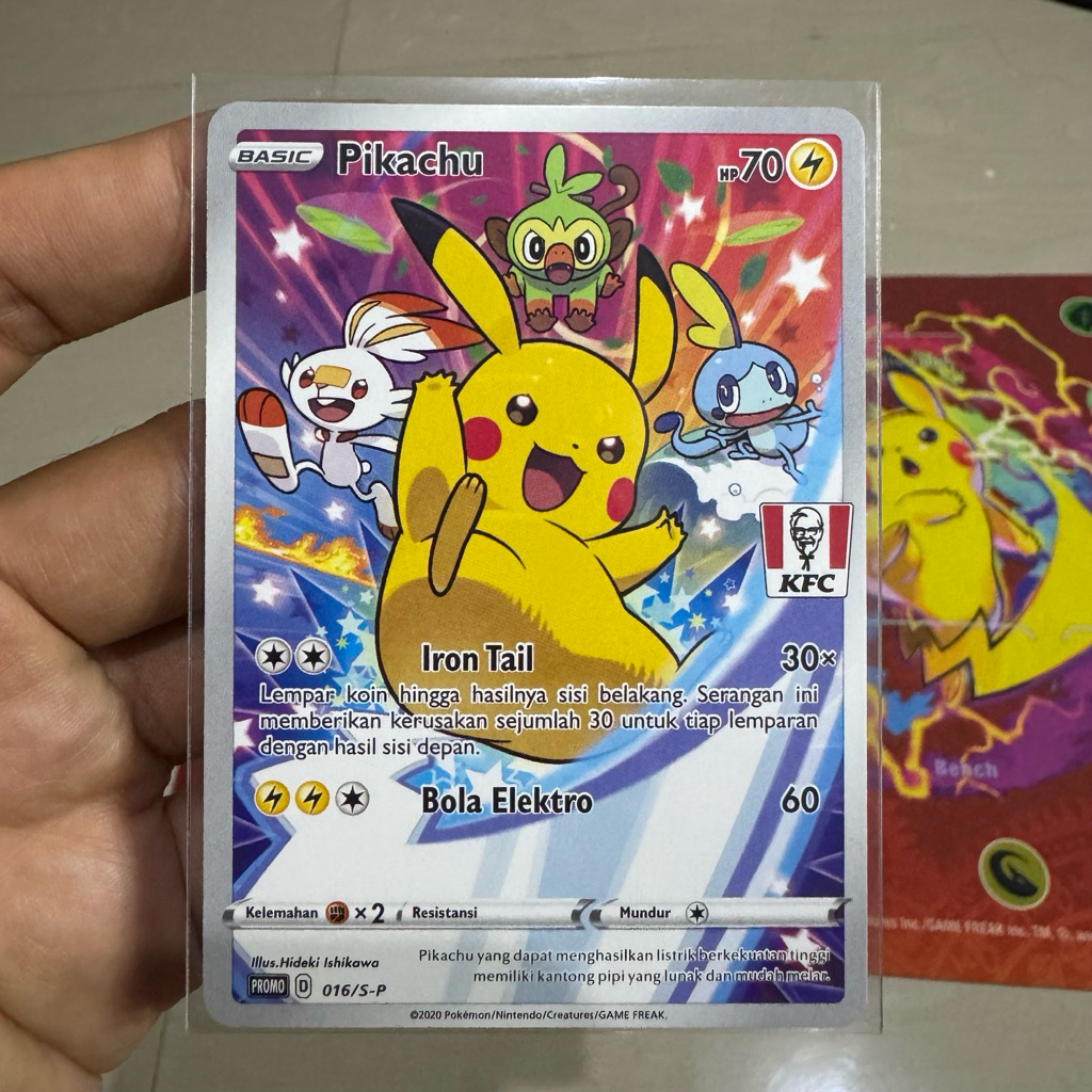 Promo pikachu kfc pokemon tcg