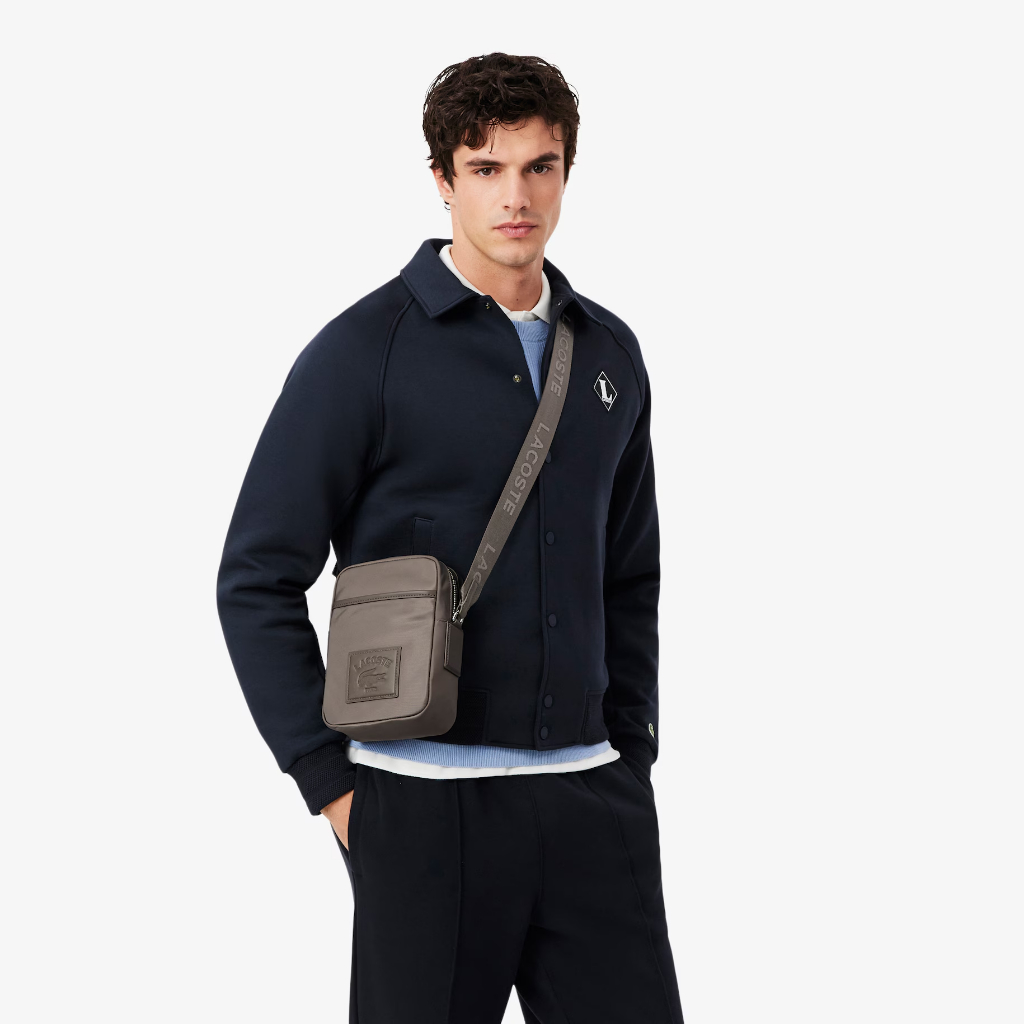 Tas selempang pria LACOSTE crossbody bag shoulder bag vertical kasual daily