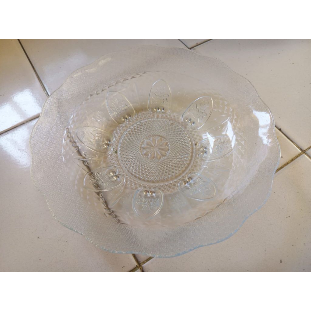 piring tranparan piring bening hadiah motif random