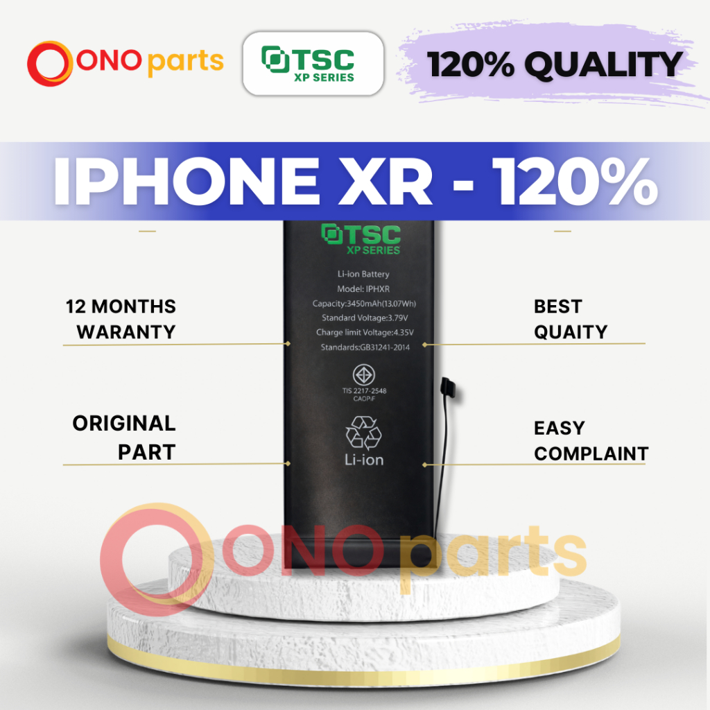TSC BATTERY IPHONE XR 120% ORIGINAL HIGH QUALITY BATERAI IPHONE XR REPLACEMENT