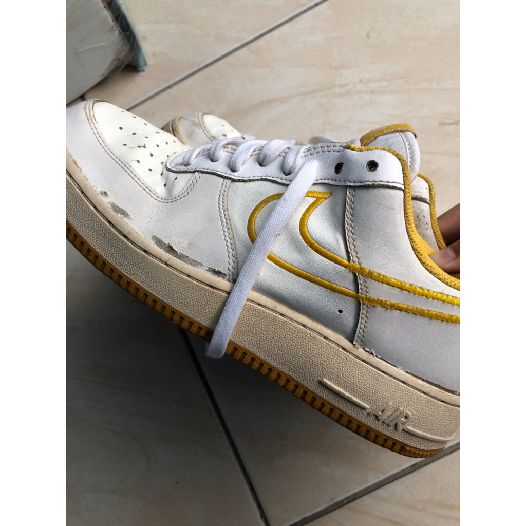 nike air force 1 ‘07 leather ochre 2018 ori