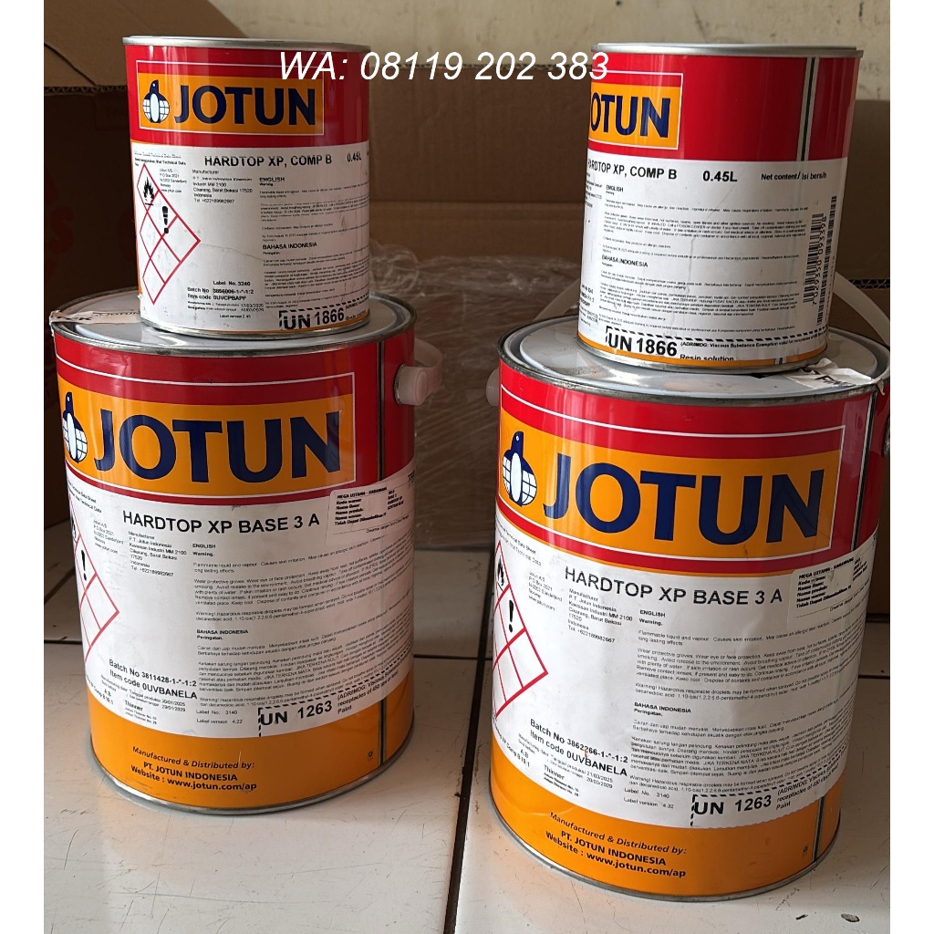 Jotun Hardtop XP mint green RAL6029 @5L + Thinner No. 10 + Thinner No. 17 paket