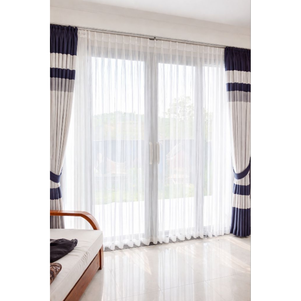 Gorden Vitrase Modern Elegan | Tirai Tipis Putih Jendela Rumah Aesthetic