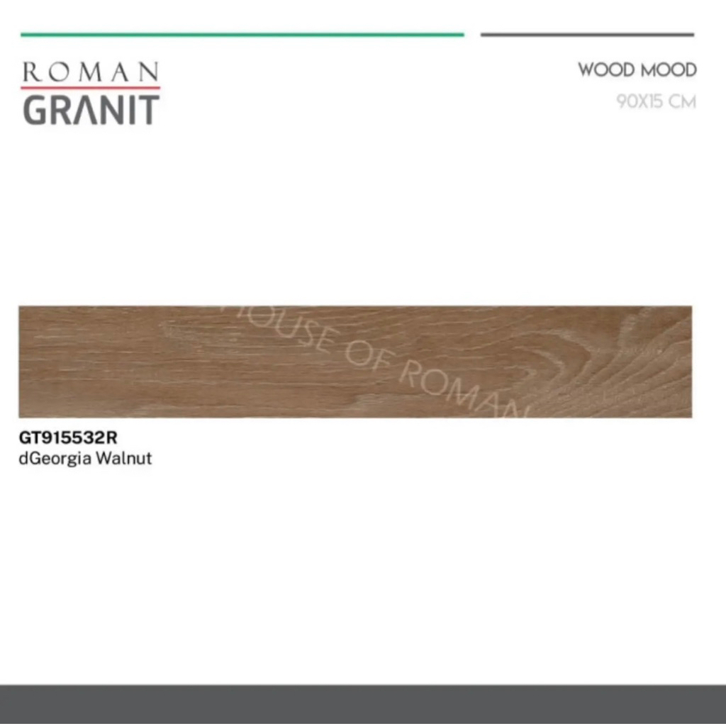 Roman Granit 90x15 dGeogia Walnut/Ubin Kayu 15x90/Granit Lantai Motif Kayu/Lantai Rumah Industrial M