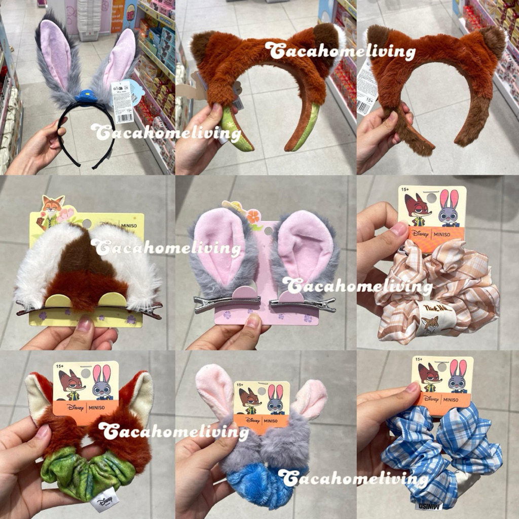 Miniso x Disney - Plush Headband / Bando / Scrunchie / Hair Tie / Karet Rambut / Jepit Rambut / Plus