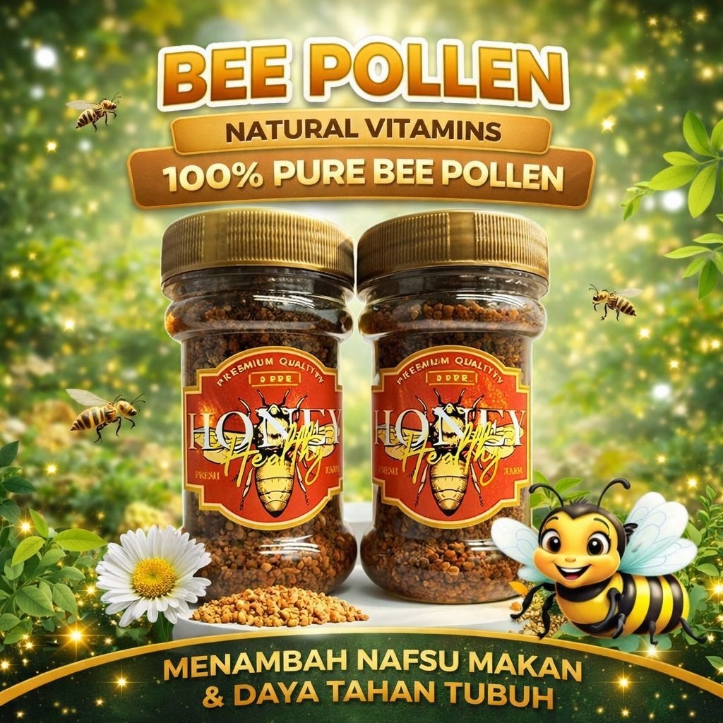 BEE POLEN TOPLES - Multifood Organik Madu Tepung Sari Bunga Sari Madu Royal Pollen Bee Pollen Bee Pr