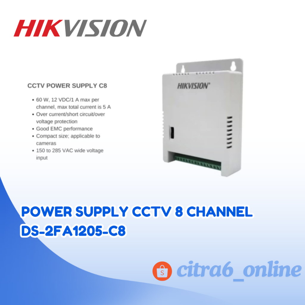 POWER SUPPLY HIKVISION DS-2FA1205-C8 Power Supply CCTV Hikvision 8 Channel