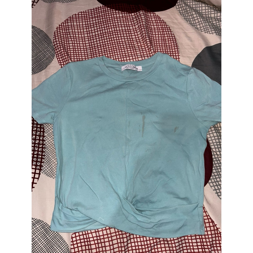 kaos crop top odiva preloved