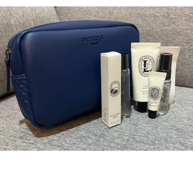Diptyque set pouch blue new