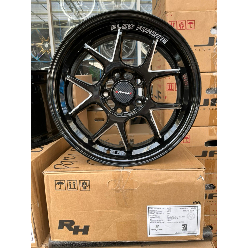 velg venom 6 ring 16 lebar 7 pcd 5x114,3 ET 38
