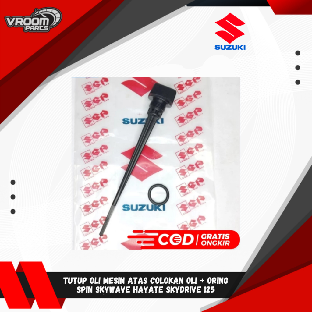 TUTUP OLI MESIN ATAS COLOKAN OLI + ORING SPIN / SKYWAVE / HAYATE / SKYDRIVE 125