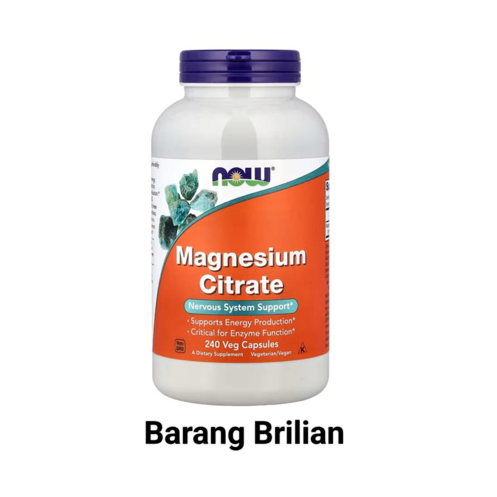 Now Magnesium Citrate 240 Vegetables Capsules