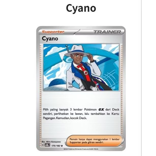 cyano - kartu supporter - tcg pokemon Indonesia