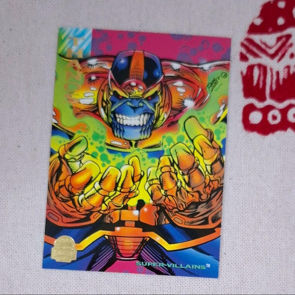 Kartu THANOS 1994 Fleer Marvel Universe Super Villains #157