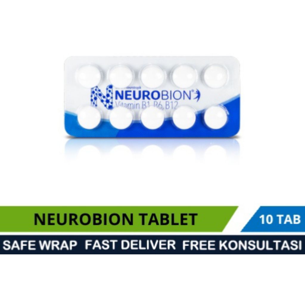 Original Neurobion Putih 10 Tablet - Vitamin B1 B6 B12 (10 Tablet) - 1 Strip OBAT VITAMIN B1, B6, B1