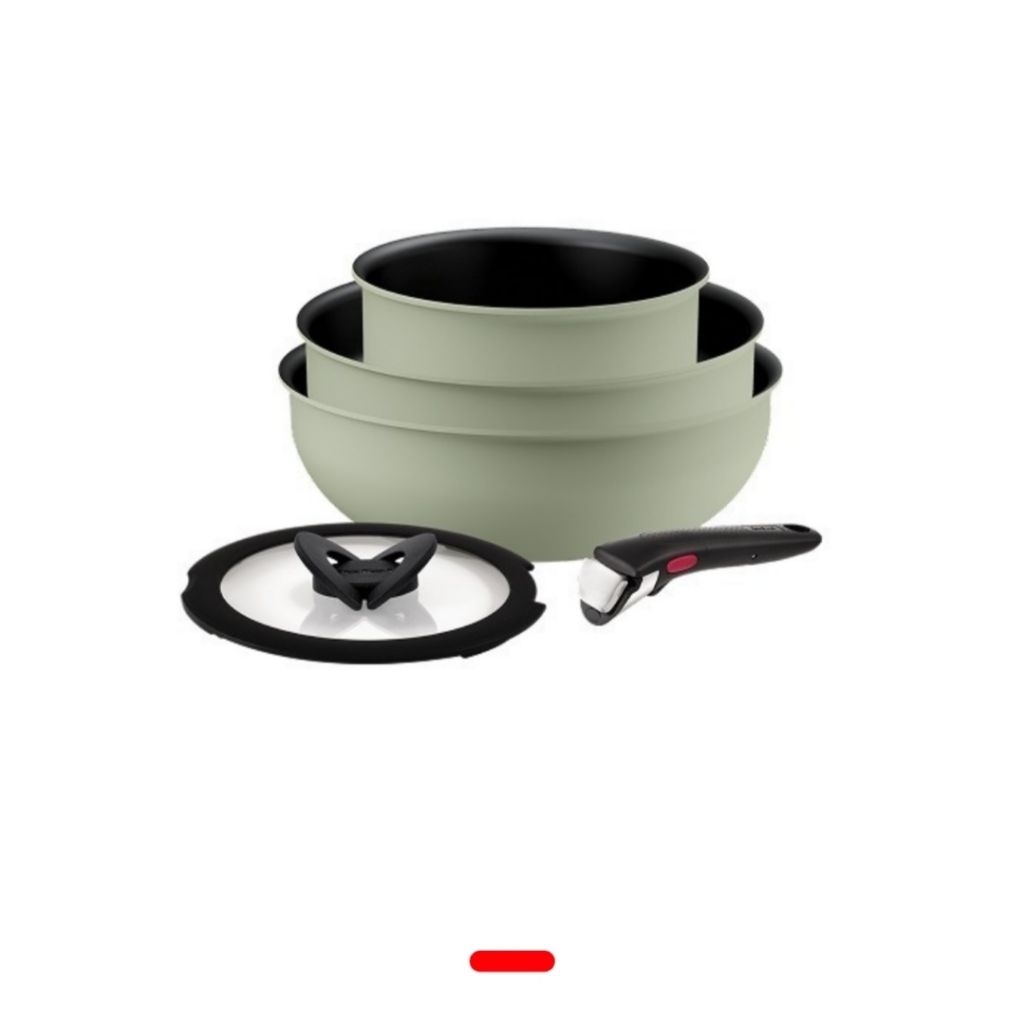 Tefal ingenio so delicious 5pcs set / tefal / frypan / wok pan / sauce pan / glass lid / teflon