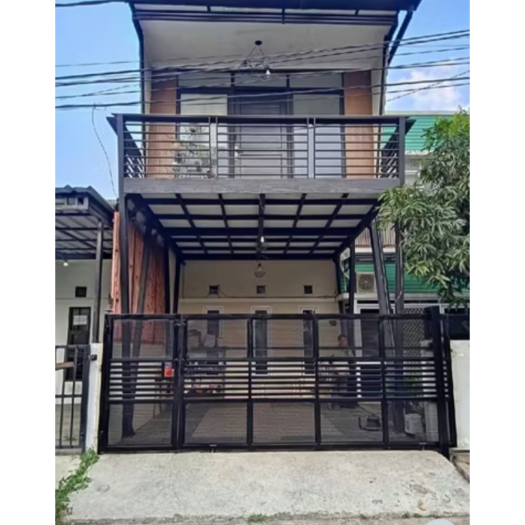 Pagar rumah plat perforated minimalis