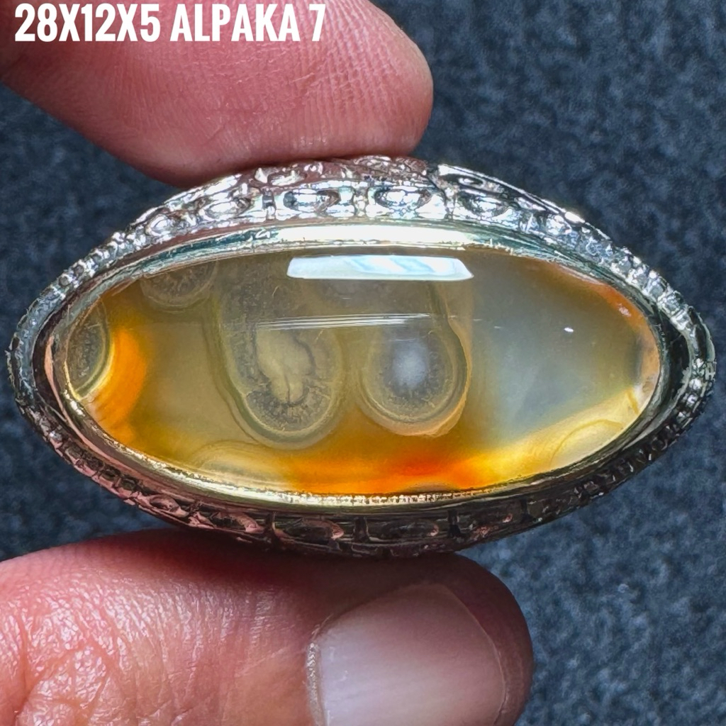 Cincin Batu Akik Natural Lafadz Allah