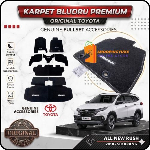 Karpet Bludru Original All New Rush 2018-2025 Fullset Garansi Bawaan Mobil Toyota Rush