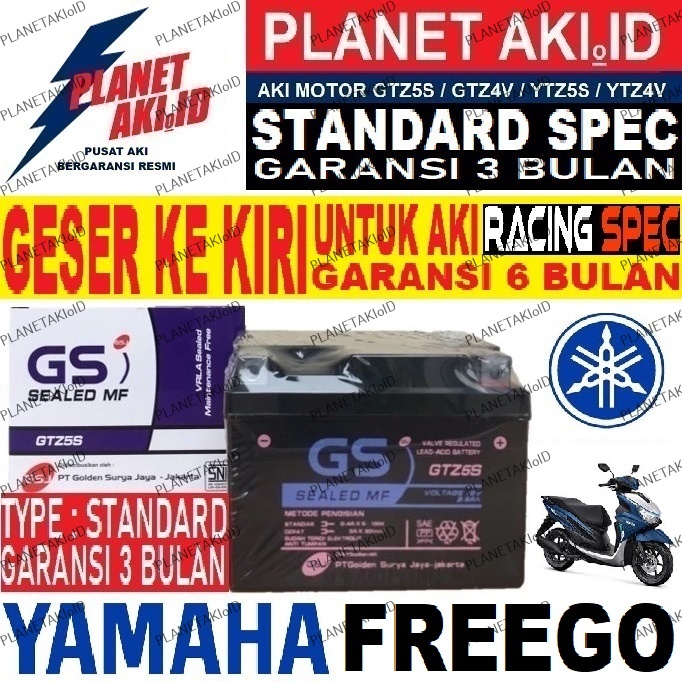 Aki Motor Yamaha Freego Aki Kering Accu Kering MF GTZ5S