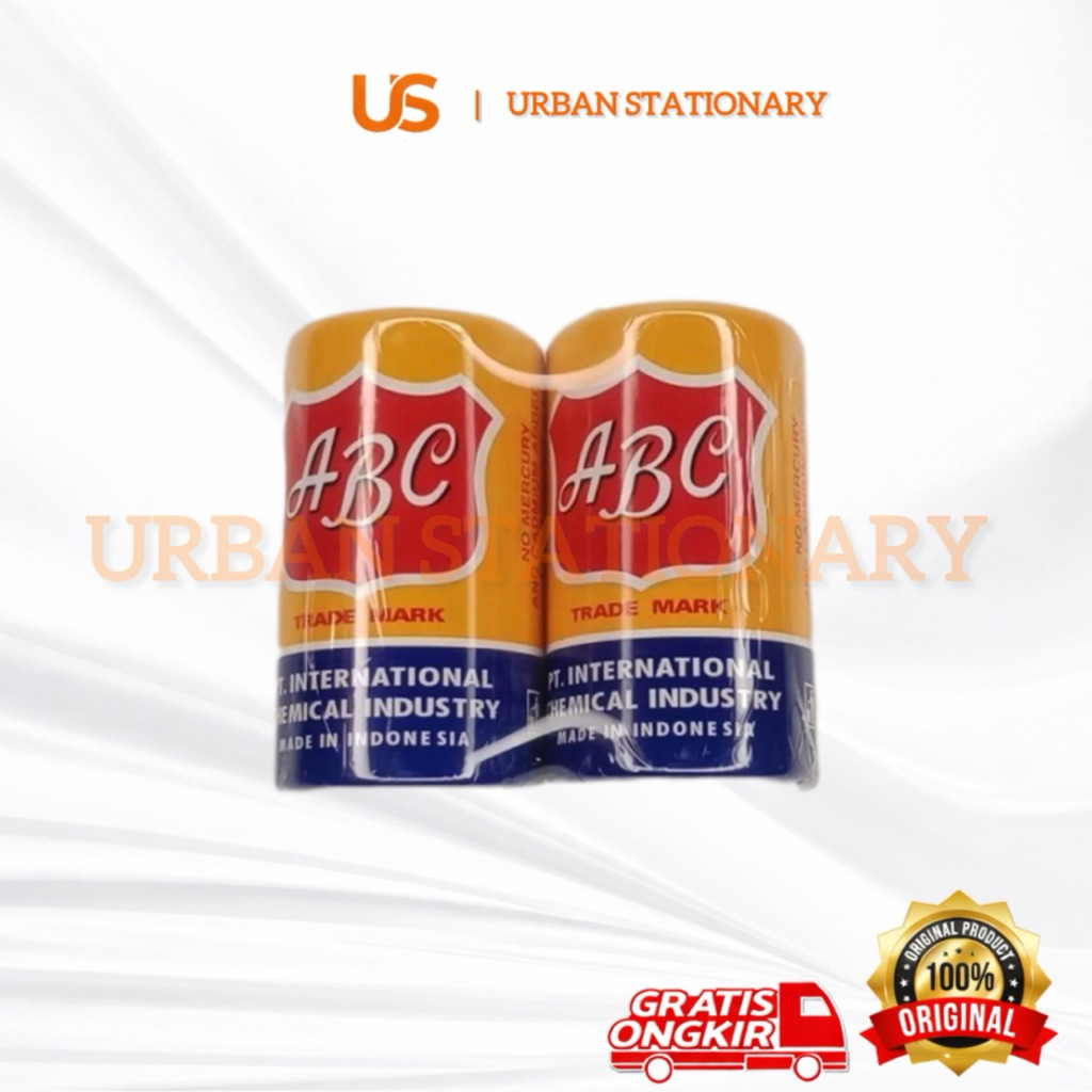 Baterai ABC R20 Kuning Besar Size D Battery ABC 1,5Volt Batre ABC Kuning Per Box