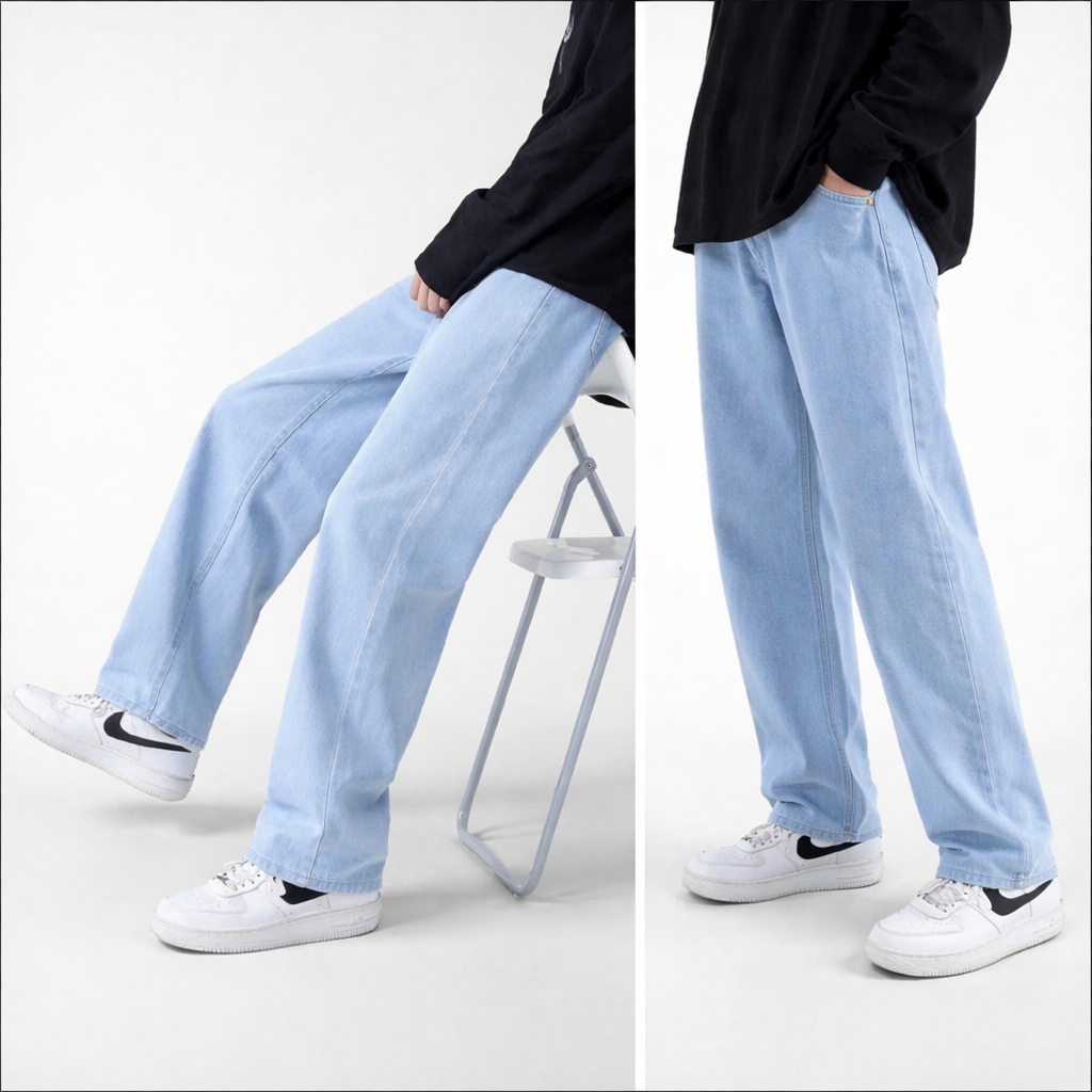 CELANA JEANS PRIA PANJANG CELANA JEANS LONGGAR KOREAN STYLE