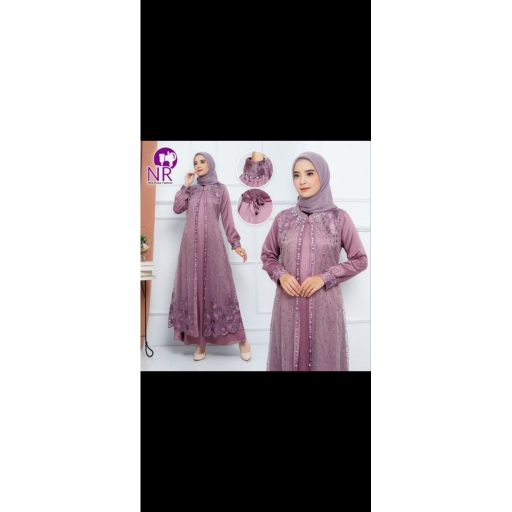 GAMIS, BRUKAT, TULE, (BELKANG,POLOS), MODEL, ROMPI