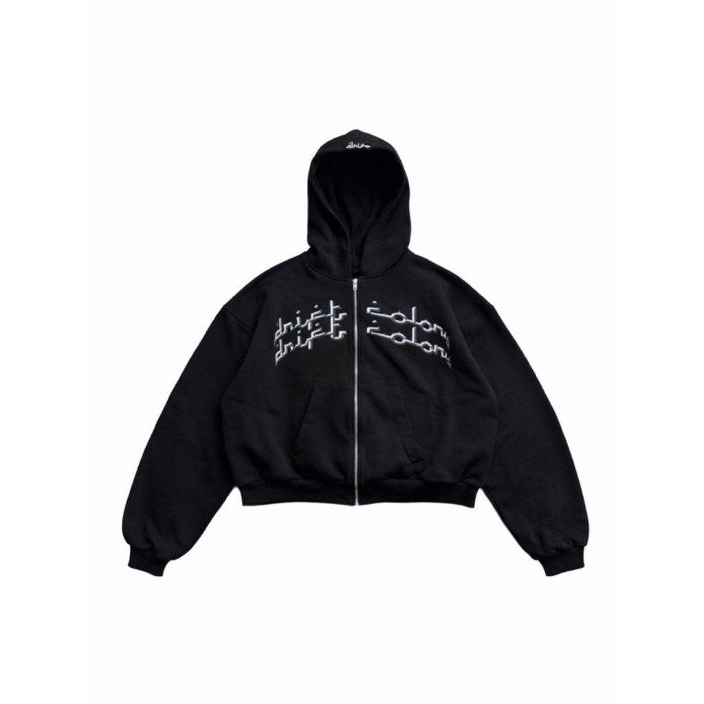 DRICO ZIP UP HOODIE BLACK - MUSLIM COLLECTION
