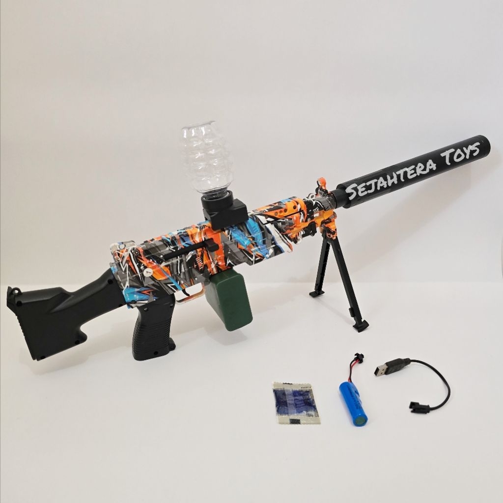 Mainan Pistol Peluru Water Gel Elektric