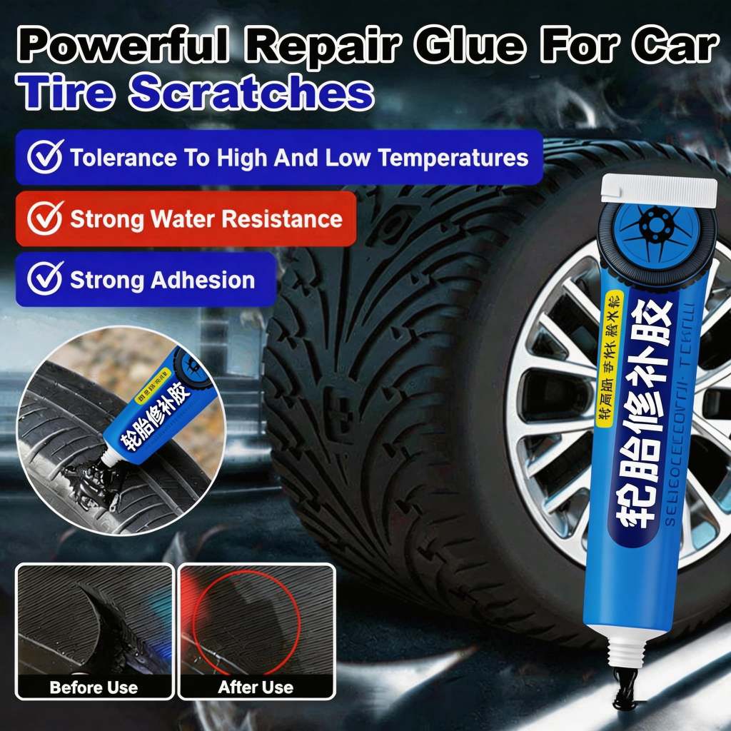 Lem cairan tambal ban tubles tubeless dalam luar motor/sepeda/mobil sobek