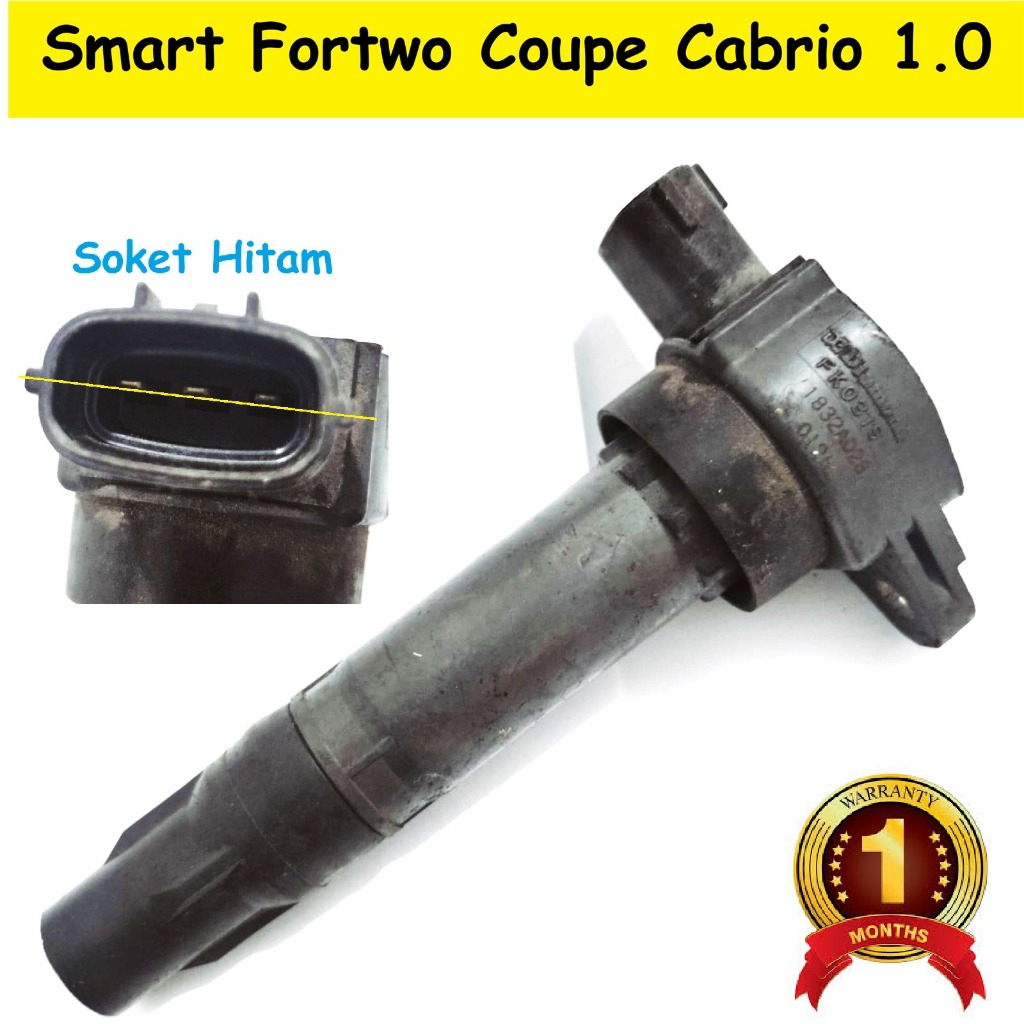 Coil Smart 451 Fortwo Coupe Cabrio 1.0 FK0319 Diamond MN195805 Ignition Koil hitam Barokah