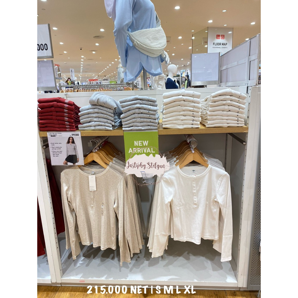UNIQLO WOMAN • t shirt Rib lengan panjang
