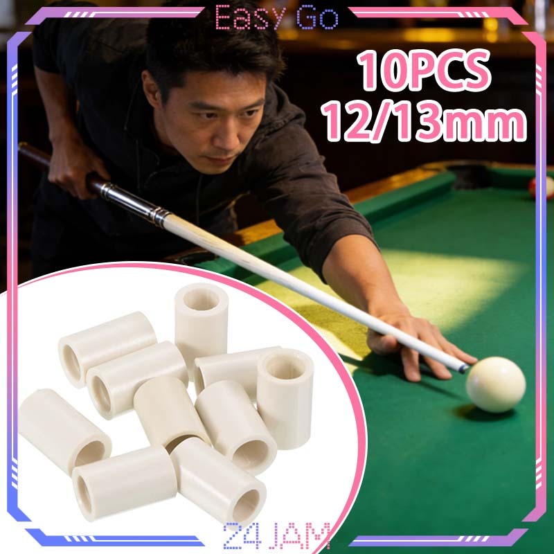 Isi 10pcs Ferule Stik Billiard 12mm 13mm Ferule Billiard Ferulle Stick Billiard Ferrule Billiard