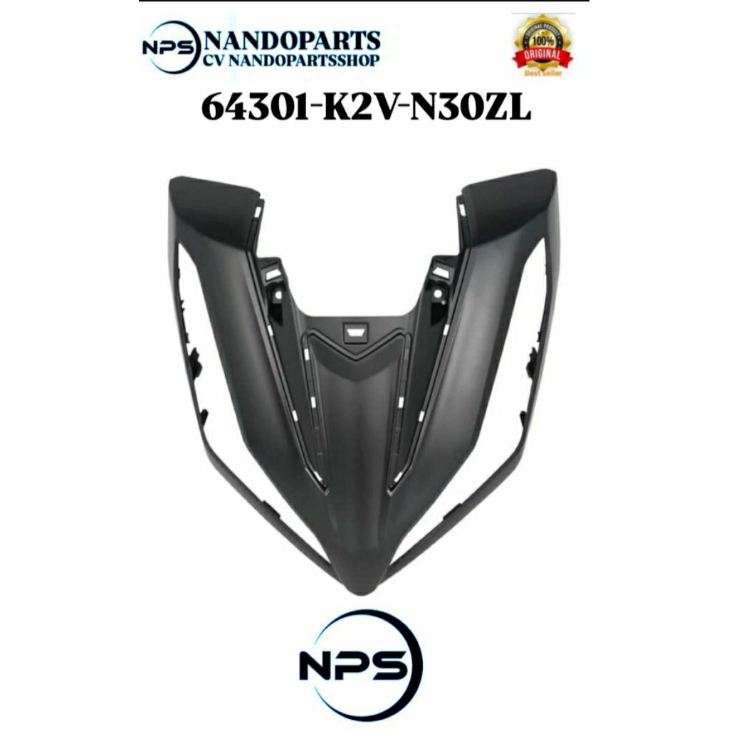 Cover Tameng Depan Hitam Doff Honda Vario 125 New Gen 2 Original AHM (64301K2VN30ZL)